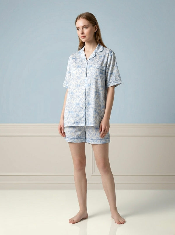 Premium Satin Night Suit | Pyjama & Shorts Combo
