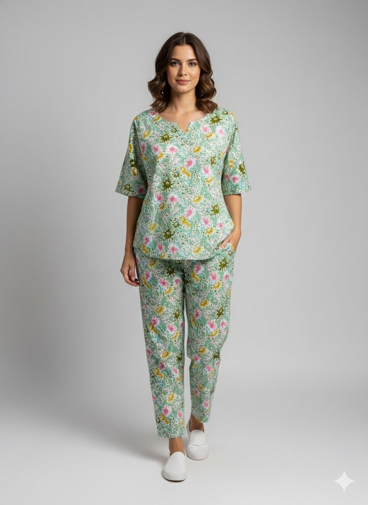 Cotton Printed Co-ord Set for Women | Comfortable Loungewear