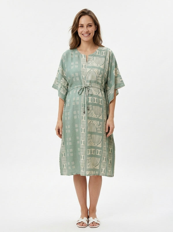 Premium Rayon Printed Knee Length Kaftan for Women | Maternity and Nursing Loungewear