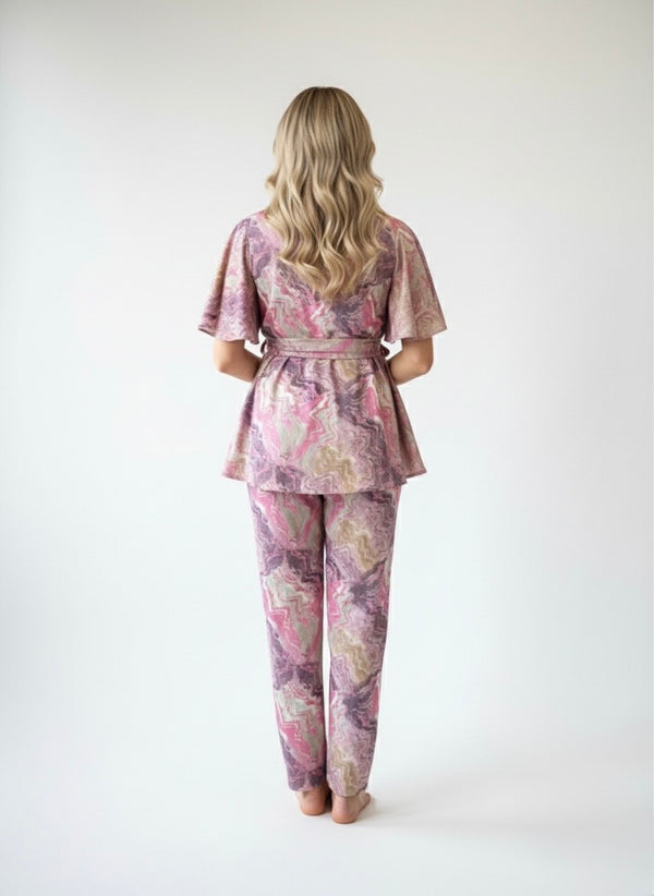 Premium Rayon Printed Maternity Co-ord Set for Women | Comfortable Loungewear