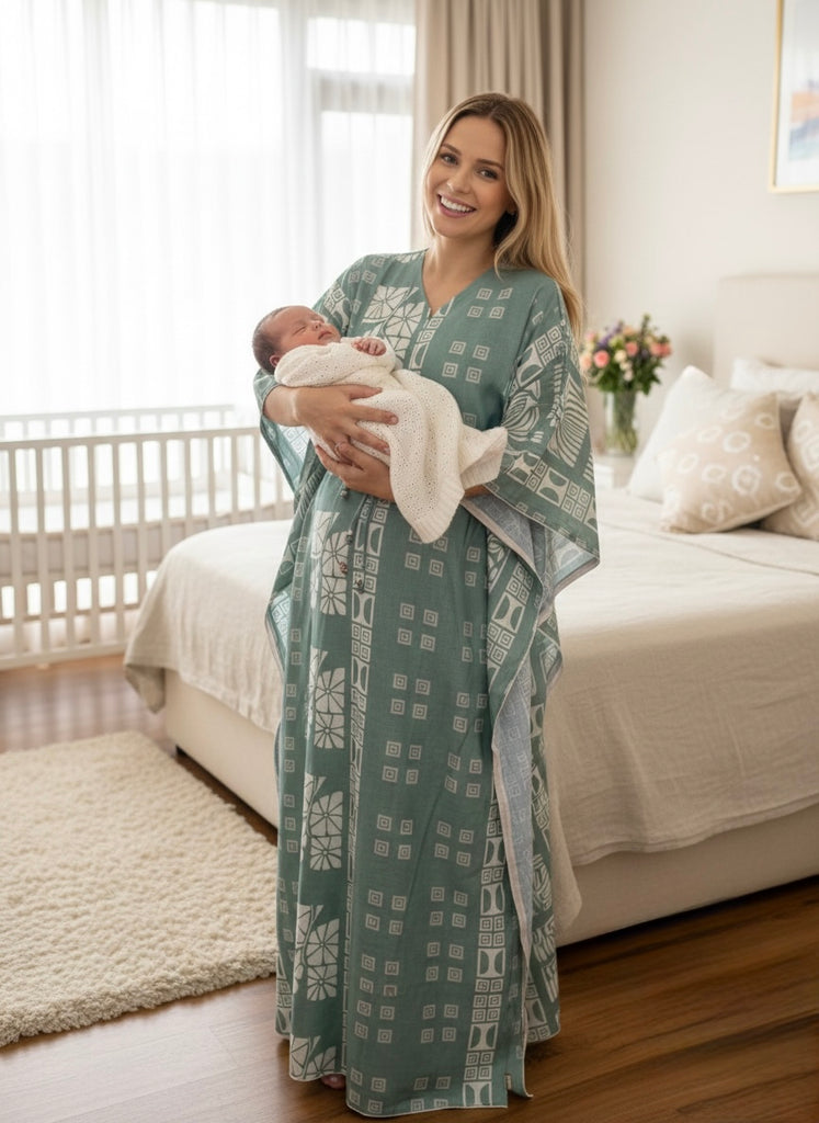 Premium Rayon Printed Kaftan for Women | Maternity and Nursing Loungewear