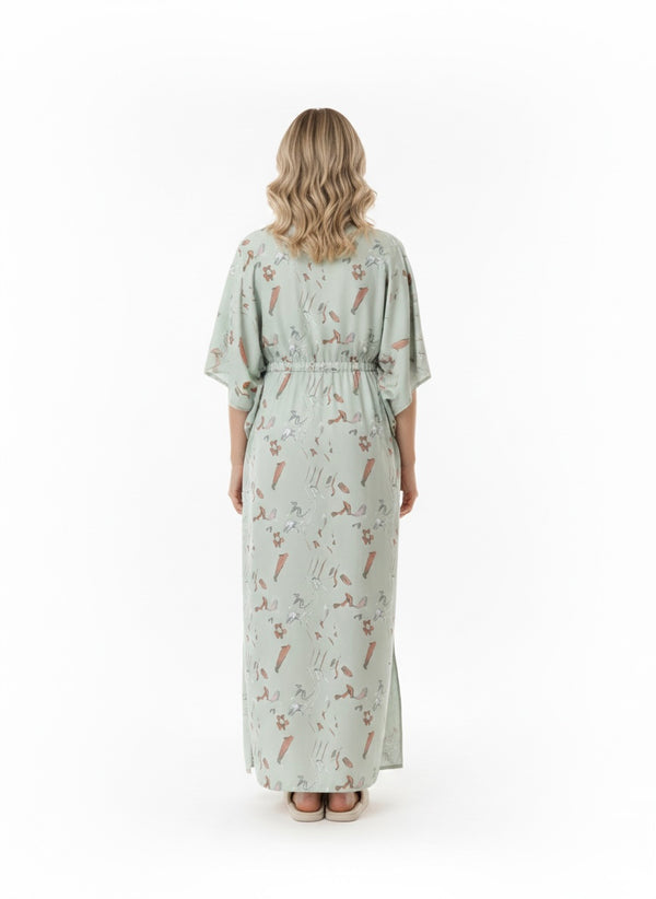 Premium Rayon Printed Kaftan for Women | Maternity and Nursing Loungewear